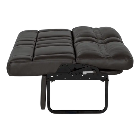 Black leather reclining seat from Lippert Jacknife Sofa-62 Euro Leather Vinyl sofa-62’