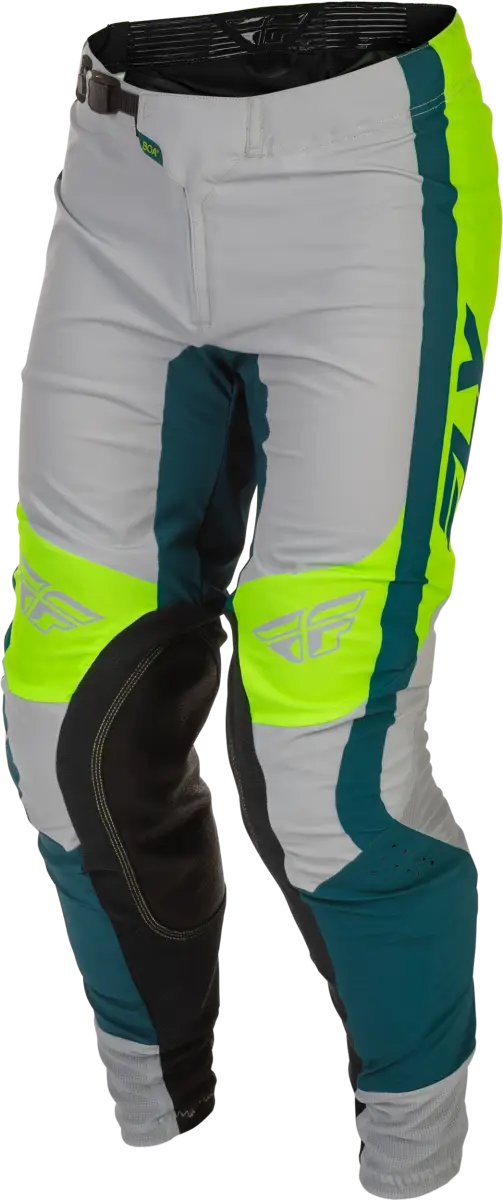 Lite Pants Grey/Lime/Teal Sz 28 - FLY RACING