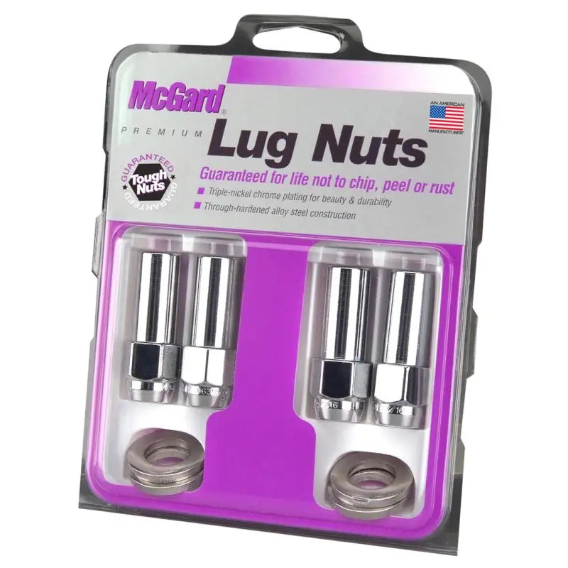 Lug Nut 12 Millimeter X 1.5 Thread Size; 2.27 Inch Extra Long Mag Shank With 1-1/4 Round Center Hole Washer; Duplex