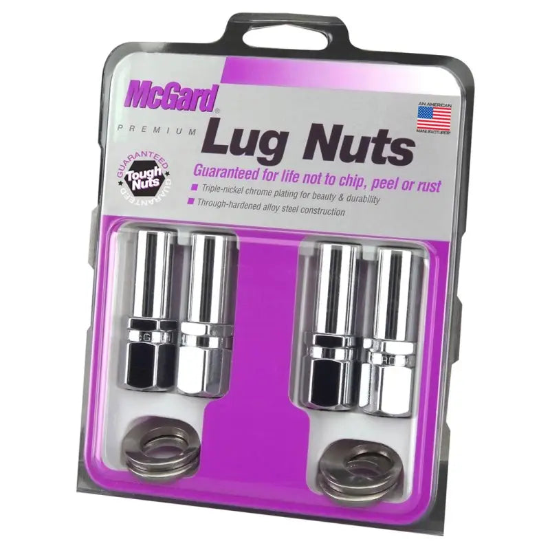 Lug Nut 12 Millimeter X 1.5 Thread Size; 2.475 Inch Extra Long With 1-1/4 Round Center Hole Washer; Duplex Open Ended