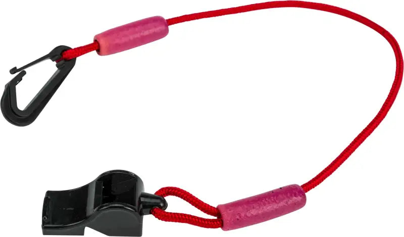 LVW-17 RED Floating Whistle W/Lanyard (Red)