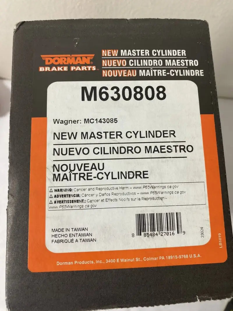 Dorman M630808 new master cylinder box meets OEM specs for your brake system