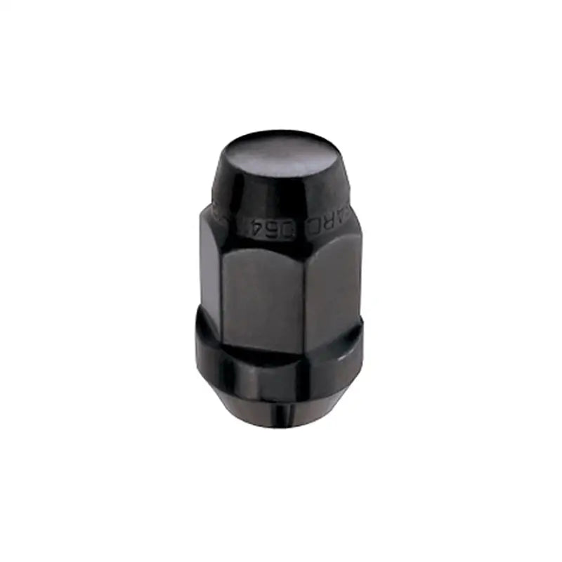 McGard Hex Lug Nut (Cone Seat Bulge Style) M12X1.5 / 3/4 Hex / 1.45in. Length (4-Pack) - Black - 64015