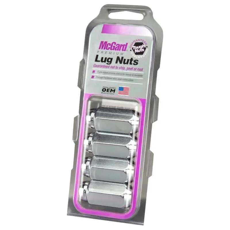 McGard McGard Hex Lug Nut (Cone Seat) M14X1.5 / 22mm Hex / 1.945in. Length (4-Pack) - Chrome