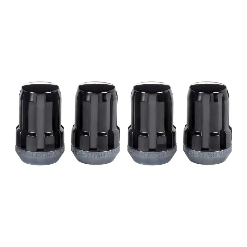 McGard SplineDrive Lug Nut (Cone Seat) M12X1.5 / 1.24in. Length (4-Pack) - Black (Req. Tool) - 65357BK