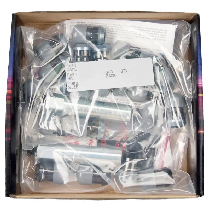 McGard SplineDrive Tuner 4 Lug Install Kit w/Locks & Tool (Cone) M12X1.5 / 13/16 Hex - Black - 65457BK