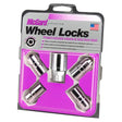 McGard Wheel Lock Nut Set - 4pk. (Cone Seat) M14X1.5 / 21mm & 22mm Dual Hex / 1.639in. L - Chrome - 24215