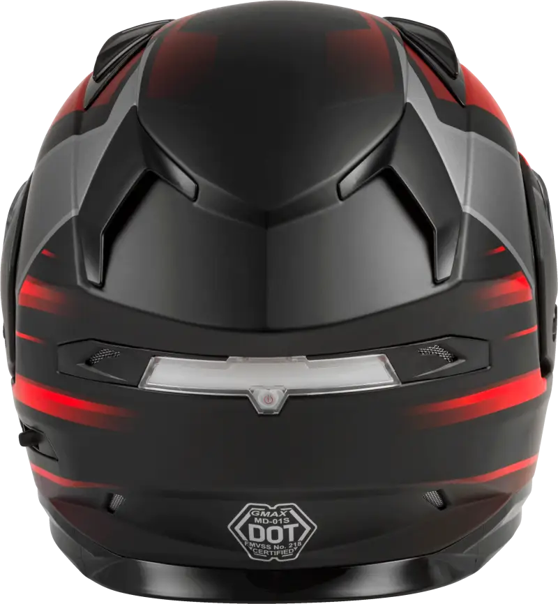 Md 01s Modular Snow Helmet Descendant Matte Black/Red 2x