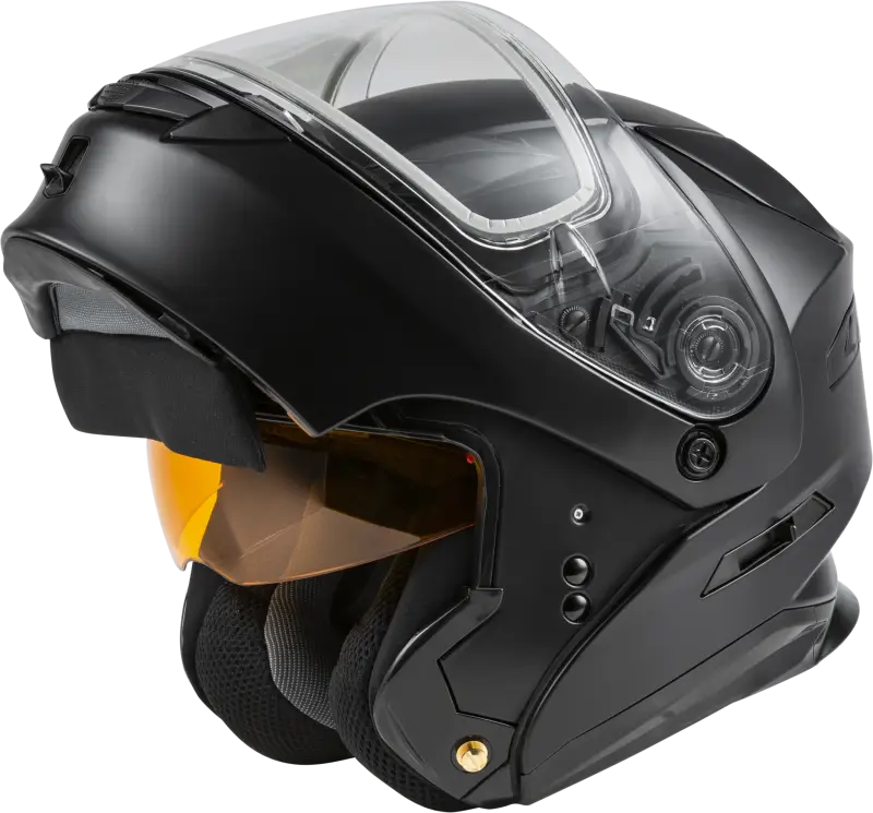 Md 01s Modular Snow Helmet Matte Black 2x