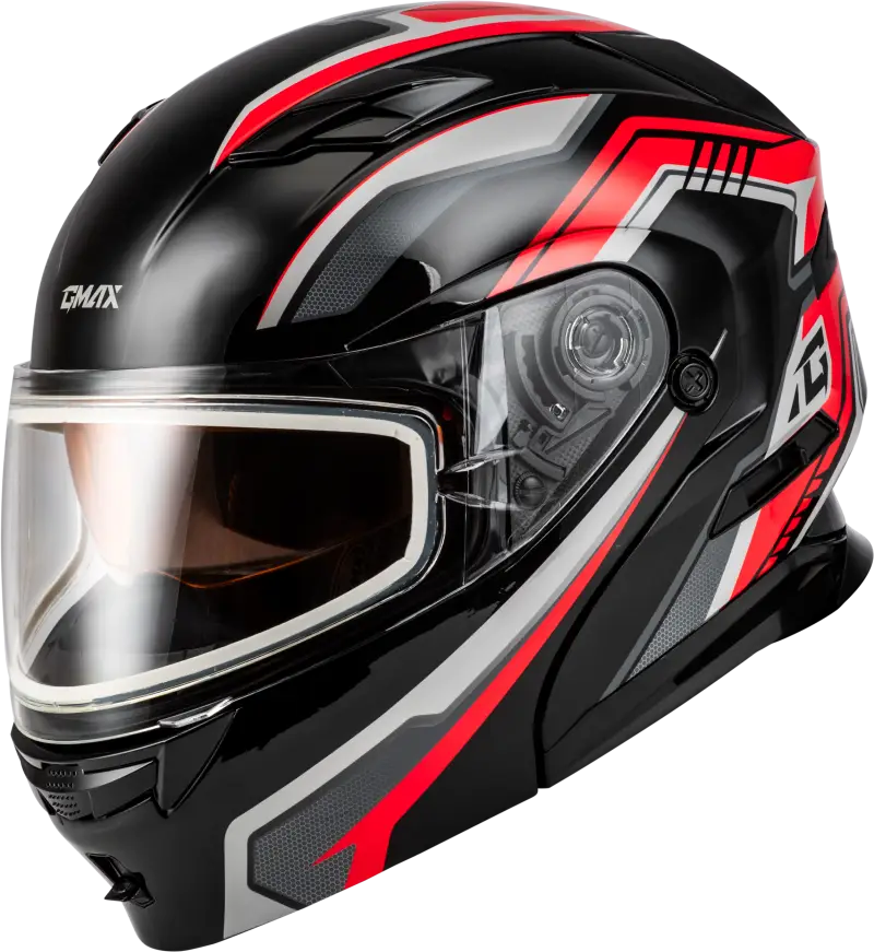 Md 01s Transistor Snow Helmet Black/Red - Powersports
