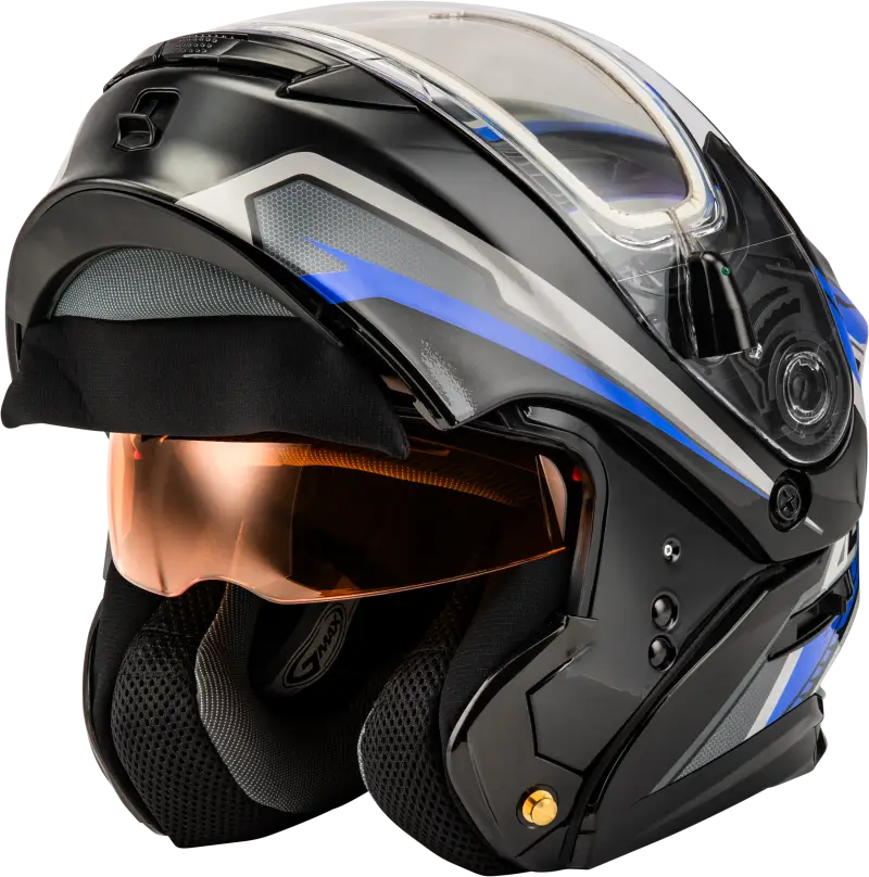 Md 01s Transistor Snow Helmet W Electric Shld Blue/Black 3x - Powersports