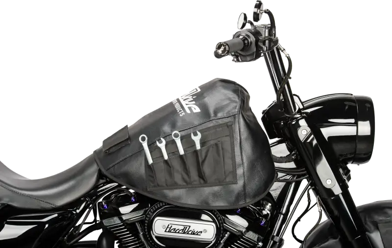 Motorix Service Cover for 5-6 Gal Motorcycle Tank with Pockets and Wrenches