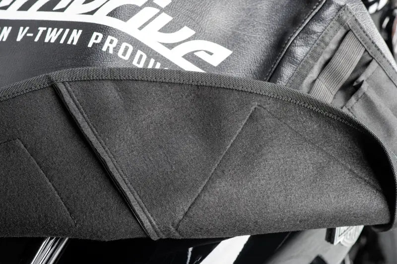 Black felt-lined mechanix service cover for 5 6 gal tank with pockets