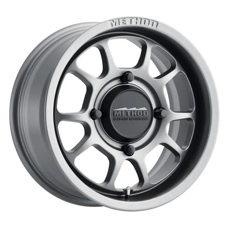 Method MR409 Bead Grip 15x7 / 4 + 3/13mm Offset / 4x156 / 132mm CB Steel Grey Wheel - Truck & Automotive