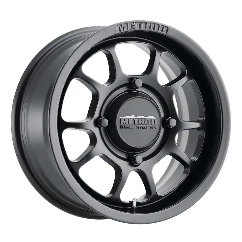 Method MR409 Bead Grip 15x8 / 4 + 4/0mm Offset / 4x136 / 106.25mm CB Matte Black Wheel - Truck & Automotive