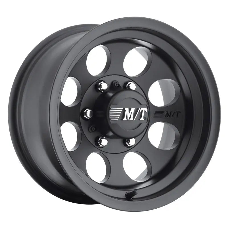 Black off-road wheel from Mickey Thompson Classic III series on a 17x9 rim