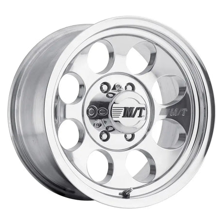 Mickey Thompson Classic III Wheel - 15x10 5x5.5, polished finish with deeply embossed logo and smooth outer lip, model number 90000001762.