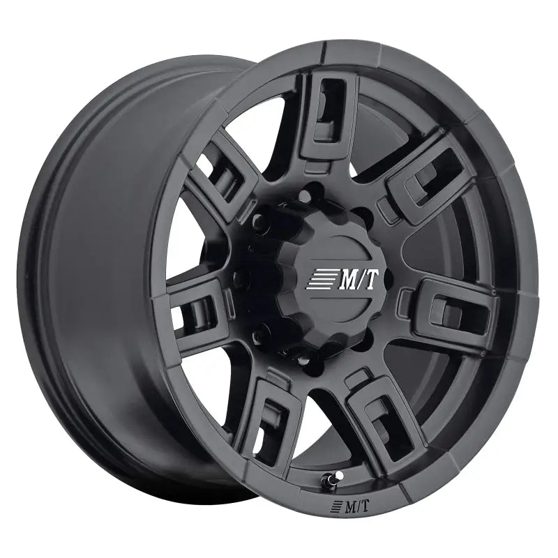Black alloy wheel from Mickey Thompson Sidebiter II Wheel series for off-road trucks