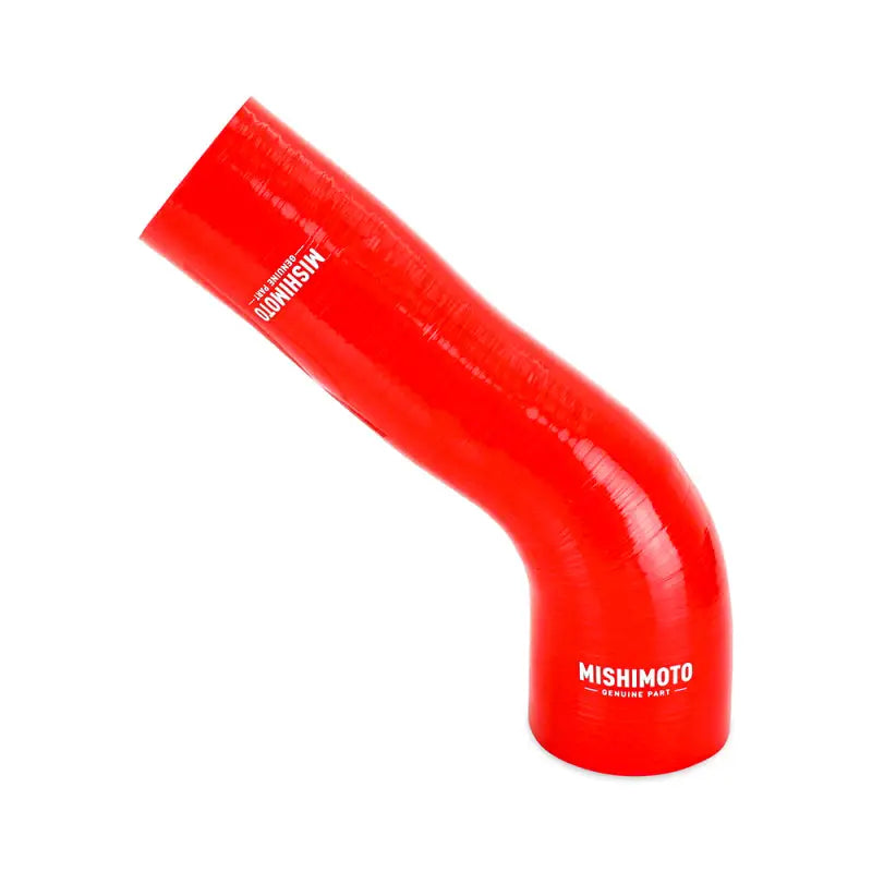 Red silicone intercooler hose for Hyundai Veloster Turbo in Mishimoto intercooler kit