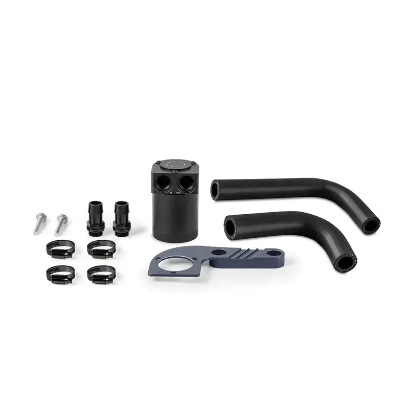 Automotive catch can kit for BMW F8X M3/M4 with baffled oil catch system in mineral gray