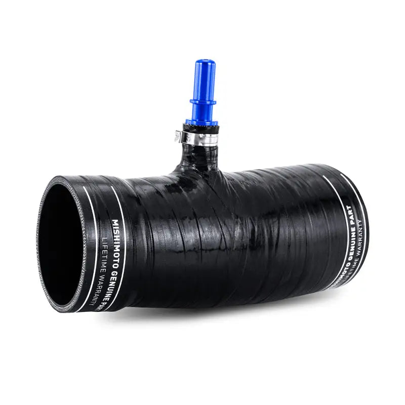 Mishimoto 19+ Ford Ranger 2.3L EcoBoost Intercooler Kit - Silver, Black MWBK Pipes, Silicone Boot with DuraCore™ technology and blue fitting.