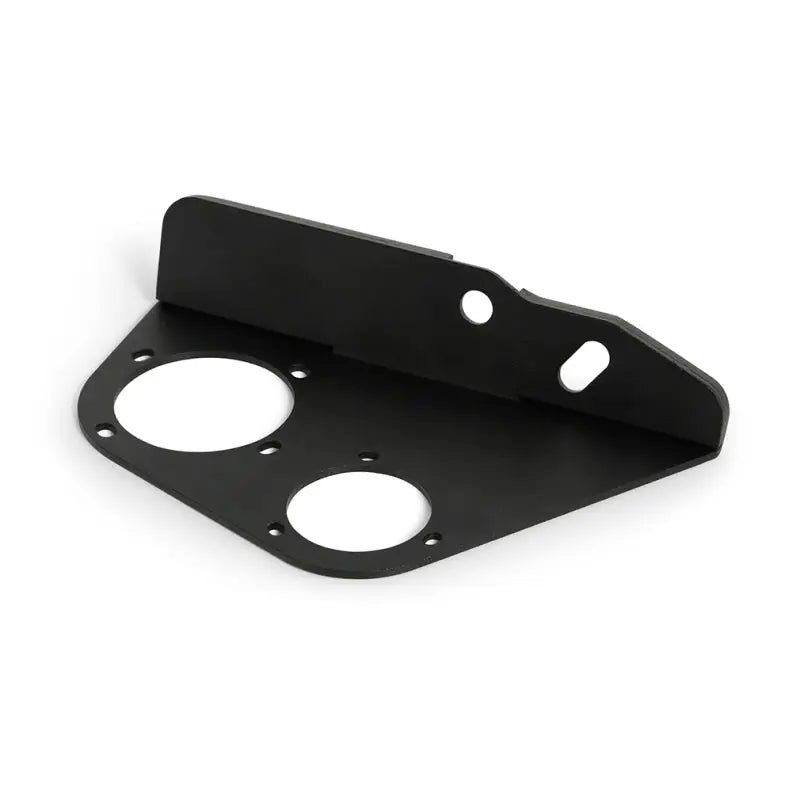 Black metal mounting bracket for Ford F-150 Ecoboost oil catch can kit