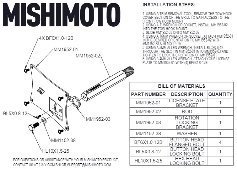 Mishimoto 2023 + Nissan Z License Plate Relocation Kit - Truck & Automotive