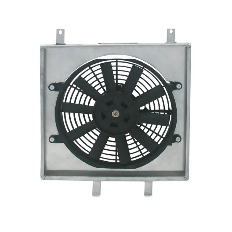Square metal radiator fan shroud assembly for Mishimoto race radiator fan shroud kit