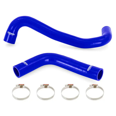 Blue silicone radiator hoses with clamps for Land Cruiser 92-97 4.5L I6 engine