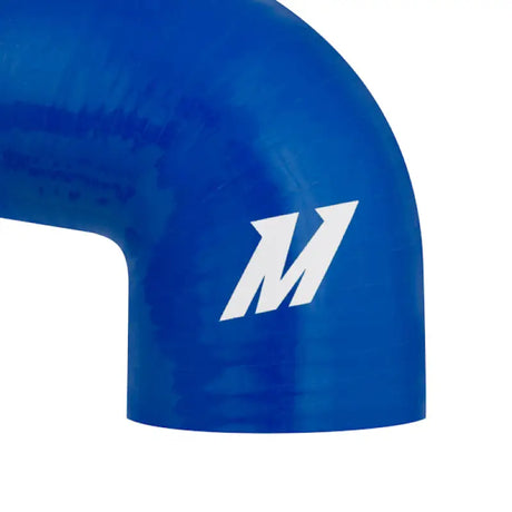 Blue silicone elbow hose from Mishimoto Audi S4 Turbo Hose Kit for better turbo performance