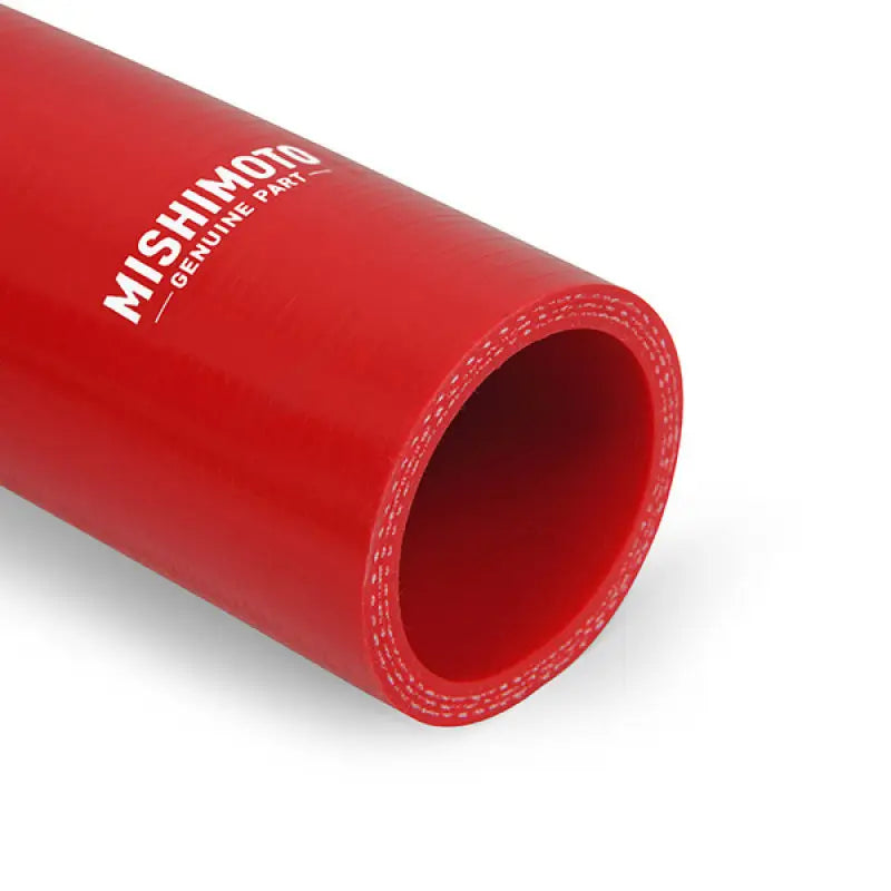 Red Mishimoto silicone radiator hose from Ford F-150 hose kit for reliable cooling
