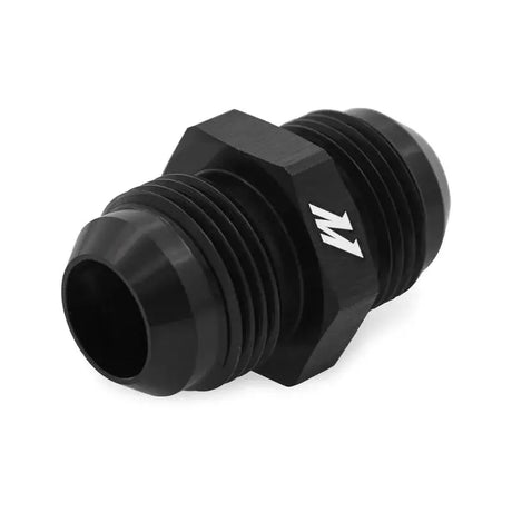 Black mishimoto aluminum -10AN union fitting for your high-performance setups