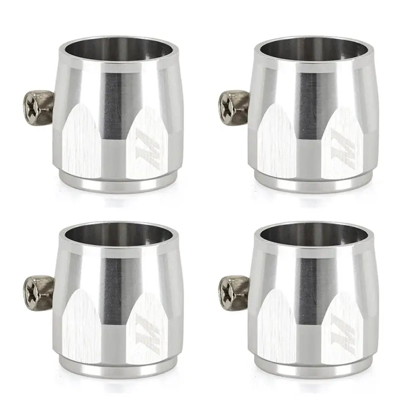 Mishimoto Aluminum -4AN Hex Finishers - Silver - Truck & Automotive