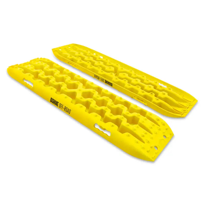 Yellow Mishimoto Borne Recovery Boards for off-road traction help in tough situations
