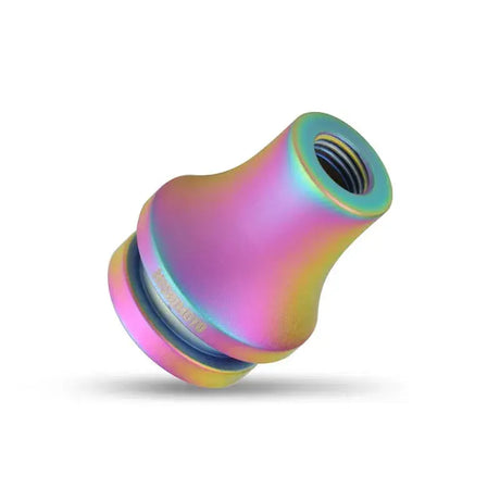 Iridescent metal vape drip tip on Mishimoto Shift Boot Cover boot cover for style