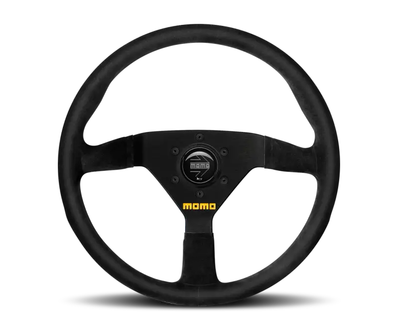 Momo MOD78 Steering Wheel 320 mm, black leather with black spokes.