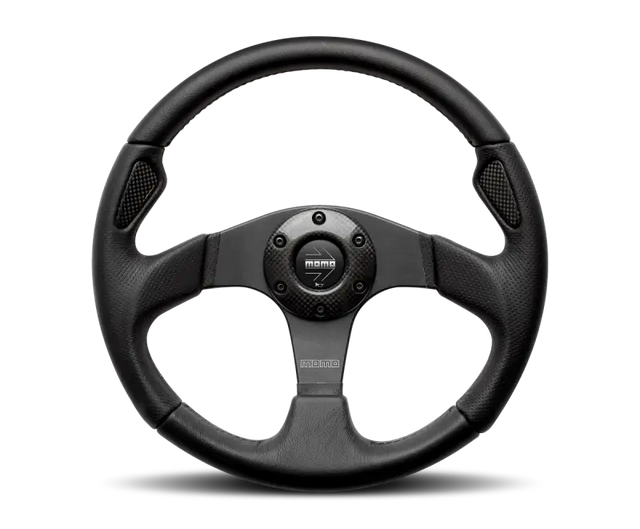 Momo Jet Steering Wheel 350 mm - Black AirLeather/Black Spokes - Truck & Automotive