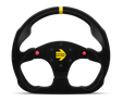 Black steering wheel with yellow stripe for Momo MOD30 Buttons Steering Wheel 320 mm