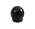 Momo Nero Shift Knob - Black Leather Chrome Insert with Reverse Lockout - Truck & Automotive