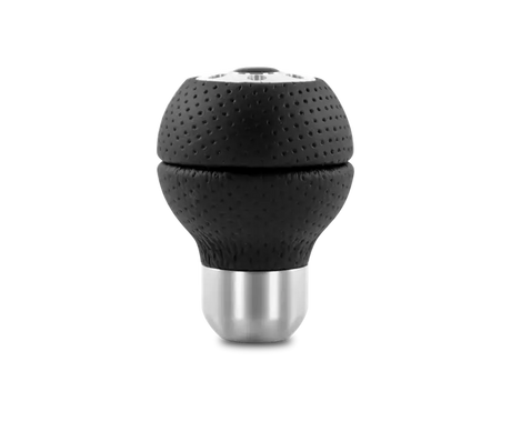 Momo Race Shift Knob - Black Airleather Aluminum Insert - Truck & Automotive