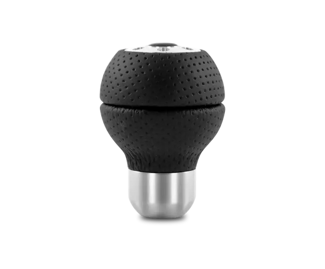 Momo Race Shift Knob - Black Airleather Aluminum Insert - Truck & Automotive