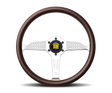 Momo Super Grand Prix Steering Wheel 350 mm - Mahogany Wood/Polished Spokes