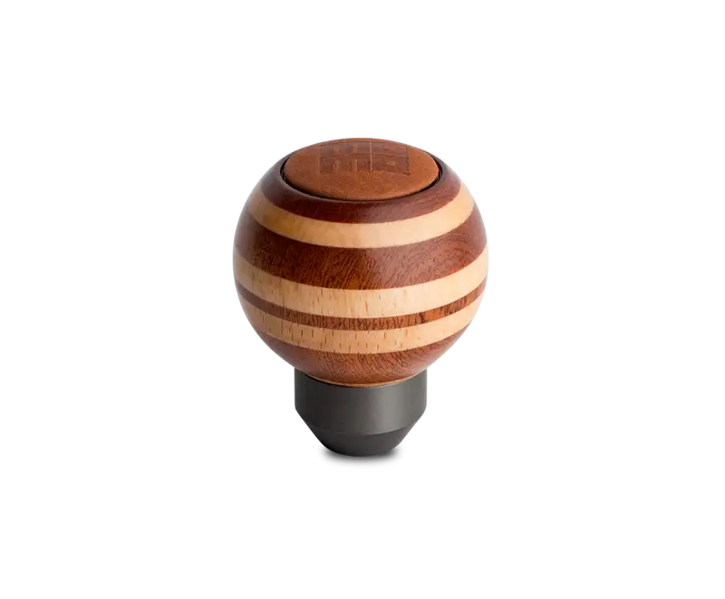 Striped wooden shift knob from Momo Targa Heritage Targa Heritage Shift collection