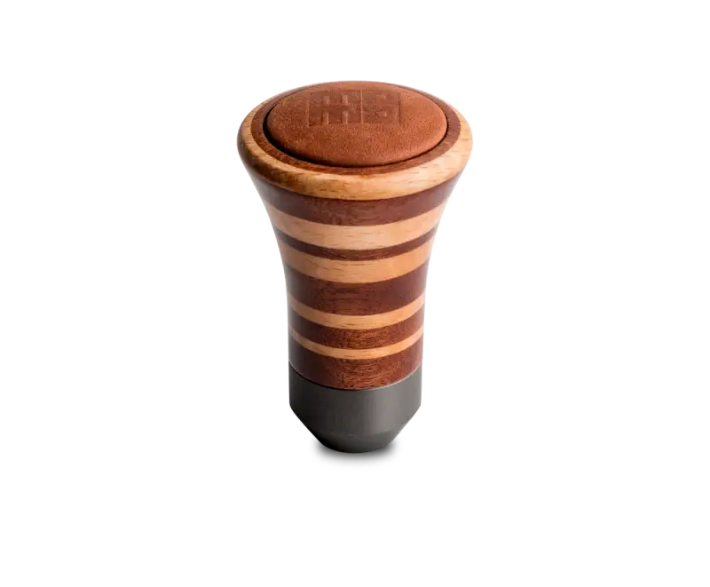 Striped wooden shift knob from Momo Trofeo Heritage Trofeo Heritage Shift collection