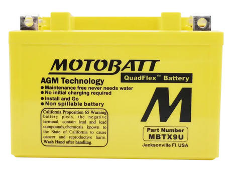 Battery Mbtx9u Sealed Factory Activated - MOTOBATT