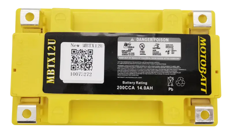 Battery Mbtx12u Sealed Factory Activated - MOTOBATT