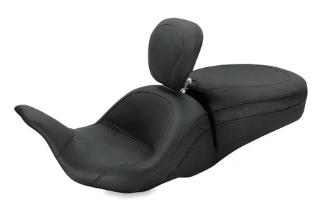Mustang 08-21 Harley Electra Glide, Rd Glide, Rd King, Str Glide Lowdown 1PC Seat w/DBR - Black - 79703