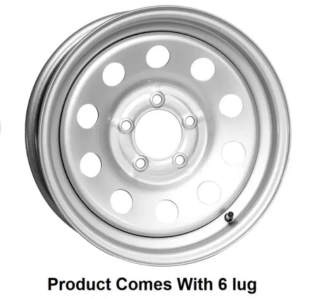 MX560655SM1BX Taskmaster Steel - 15X6 6X5.5 Silver Mod Boxed - Trailer Wheel