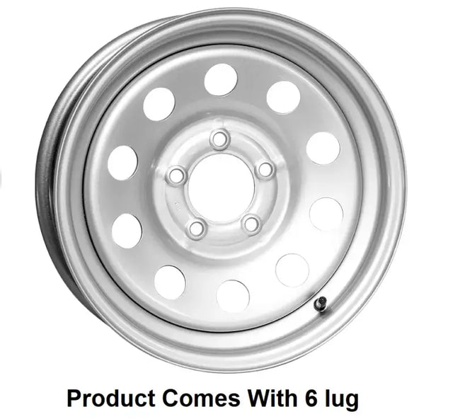 MX560655SM1BX Taskmaster Steel - 15X6 6X5.5 Silver Mod Boxed - Trailer Wheel