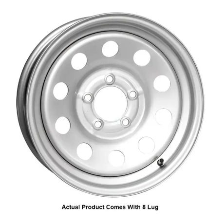 MX660865SM3BX Taskmaster Steel - 16X6 8X6.5 Silver Mod Heavy - Trailer Wheel